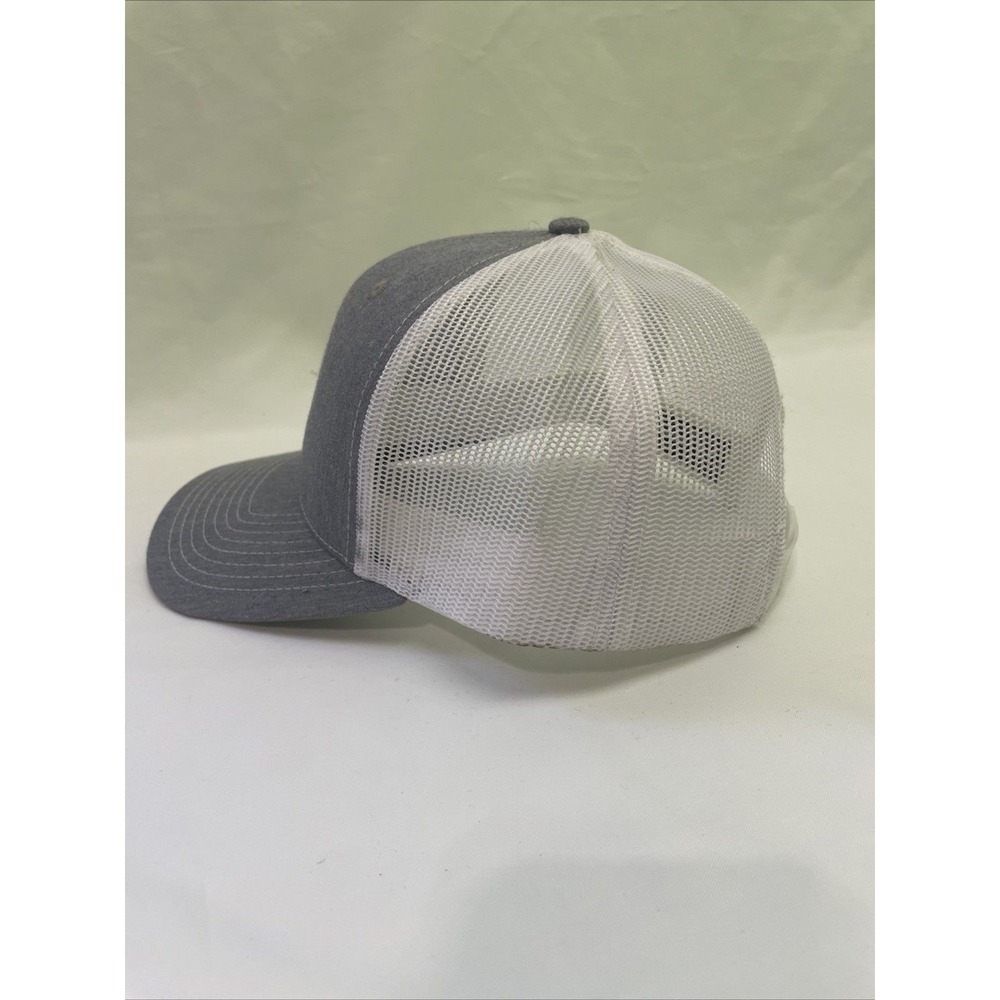 Richardson 112 Trucker Hat Mens OSFA Gray White Good Palmetto Polishing SC Cap - Picture 3 of 5